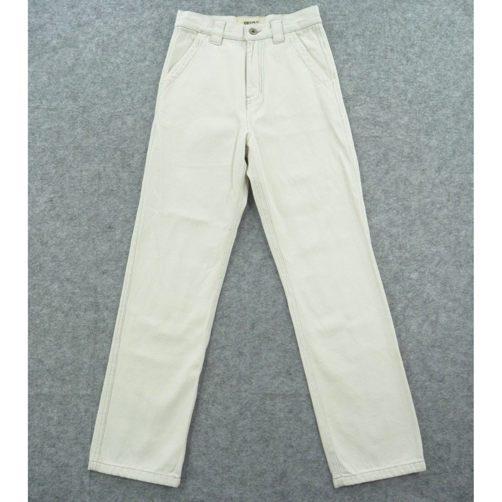 Deus Ex Machina Jeans Womens 6 White Master High Rise Relaxed Streetwear New